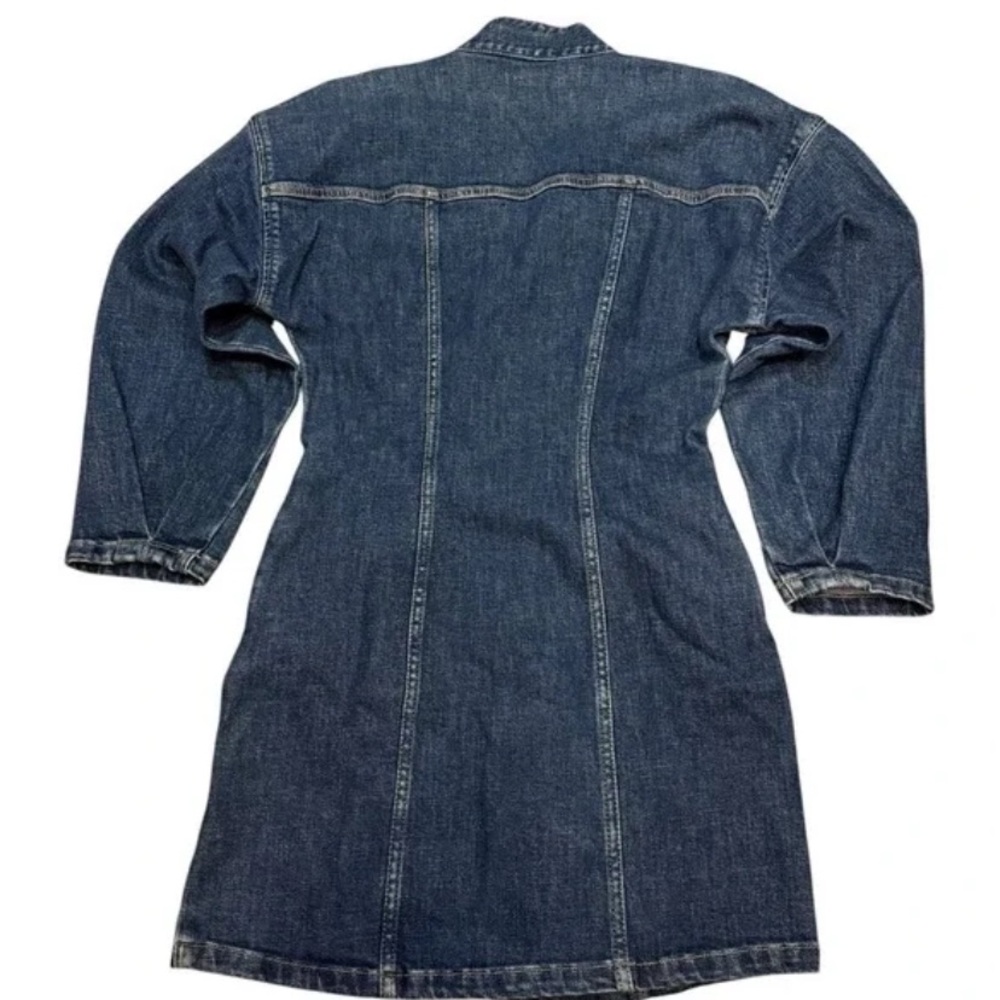 Etica Denim Asymmetric Zipper Charley Biker-Style Minidress XS - Picture 4 of 9